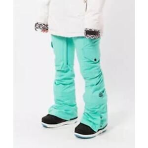 686 Women Mistress Insulated Cargo Snowboard Pant (S) Aqua L7W410-AQUA